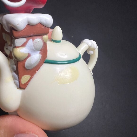 Vintage 1994 Lustre Fame Santa Mouse in Teapot Chimney Christmas Ornament 4" - Picture 7 of 7